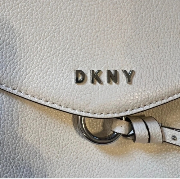 DKNY Cream Backpack with Silver Hardware & Finishing, NWOT - Picture 2 of 5